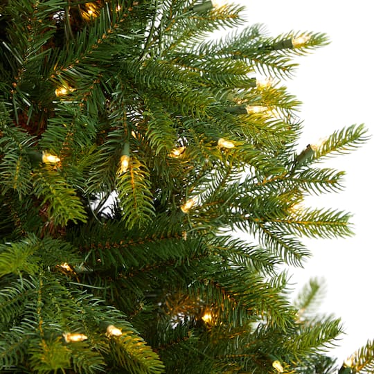 5ft. Pre-Lit North Carolina Spruce Artificial Christmas Tree, Clear LED Lights